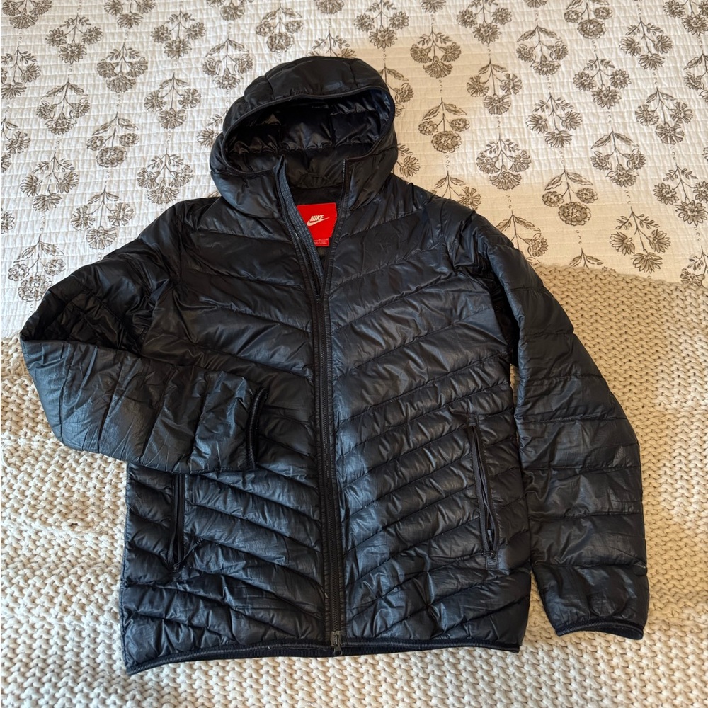 Nike Black Hooded Puffer Jacket